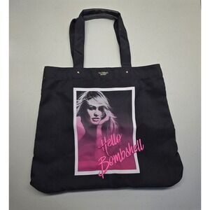 Victoria's Secret Women Bag Large Black Tote Hello Bombshell Embroidered Pocket